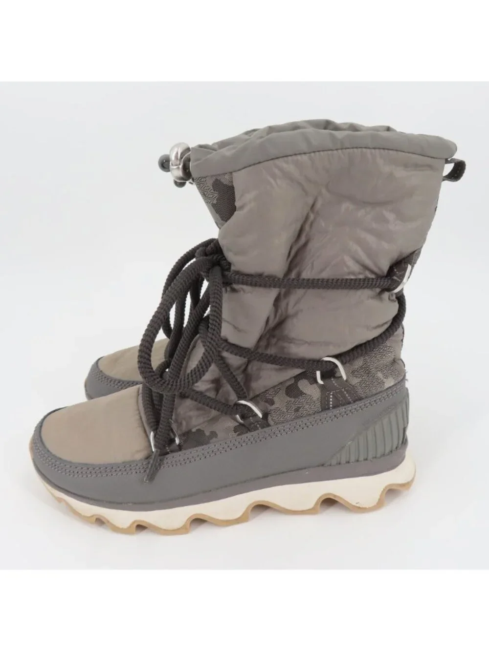 Sorel Women 8.5 Kinetic Lace up Boot Quarry Gray NL3101-052 Winter Waterproof